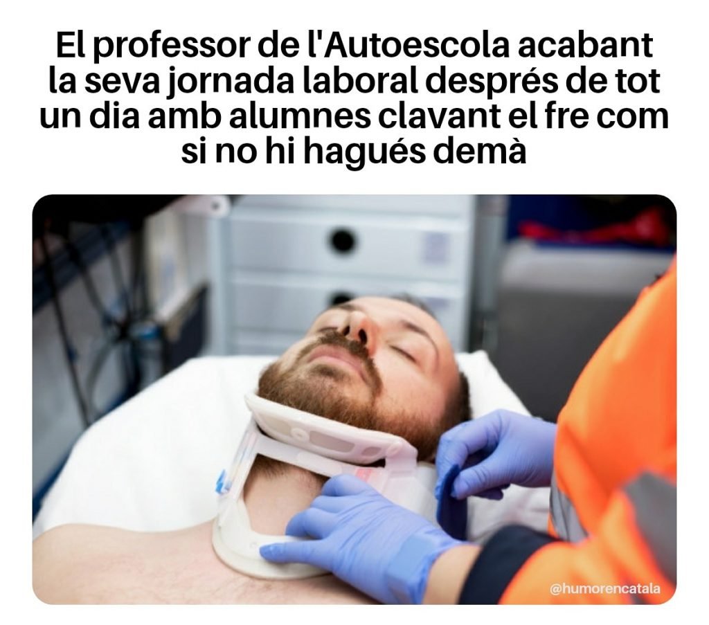 Professors d'autoescola lesionats